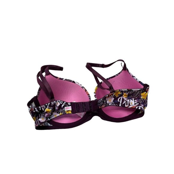 PINK by Victoria’s Secret Wear Everywhere Lightly Lined Bra 32C Logo Spellout - Picture 2 of 5